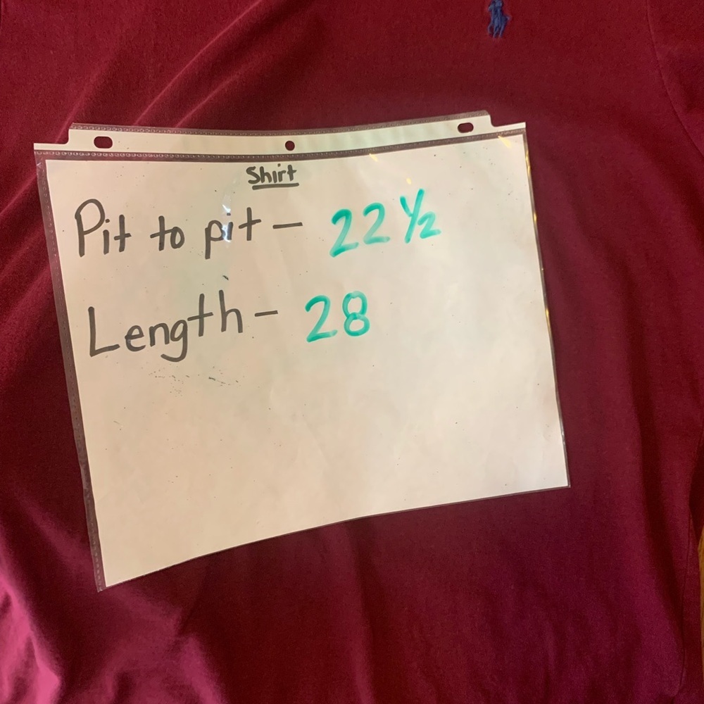 Polo by Ralph Lauren Shirt XL Burgundy Short Sleeve Soft Casual Preppy - Picture 5 of 7